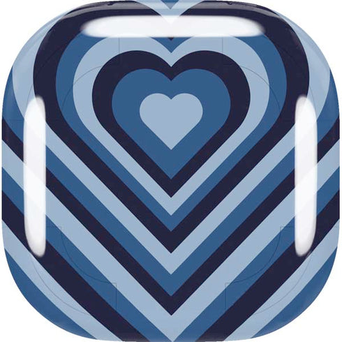 Blue Heart Pattern Galaxy Buds Live Skin