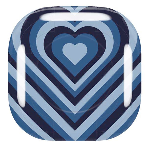 Blue Heart Pattern Galaxy Buds Live Skin