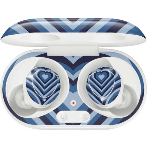 Blue Heart Pattern Galaxy Buds Plus Skin