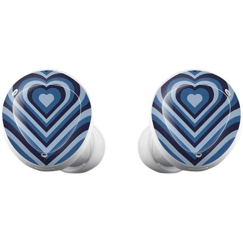 Blue Heart Pattern Galaxy Buds Plus Skin