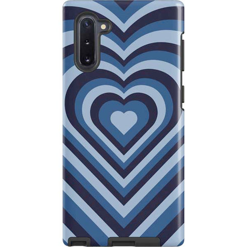 Blue Heart Pattern Galaxy Cases