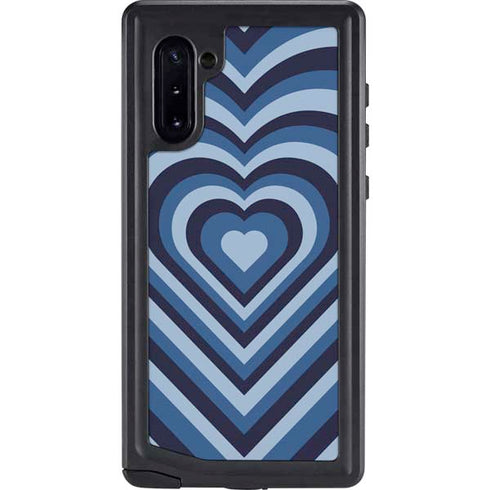Blue Heart Pattern Galaxy Cases