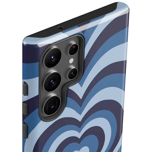 Blue Heart Pattern Galaxy S23 Ultra Pro Case