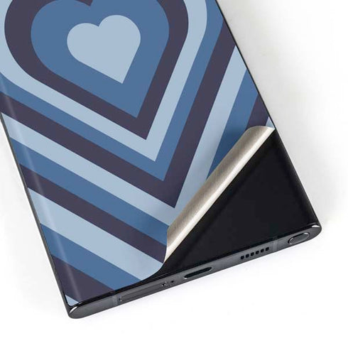 Blue Heart Pattern Galaxy Skins