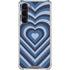 Blue Heart Pattern Galaxy S24 FE Clear Case