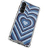 Blue Heart Pattern Galaxy S24 FE Clear Case