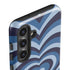 Blue Heart Pattern Galaxy S25 Impact Case