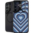 Blue Heart Pattern Galaxy S25 Plus Kickstand Case