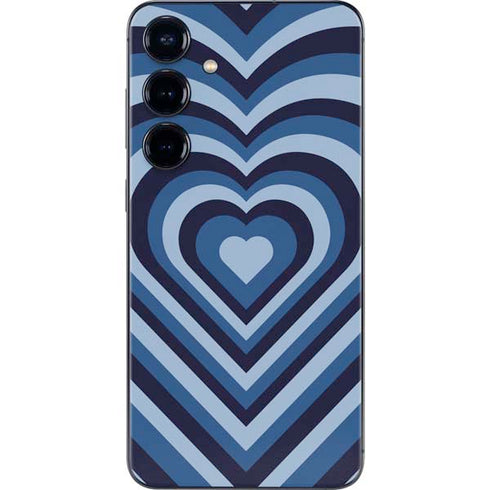 Blue Heart Pattern Galaxy S24 Plus Skin