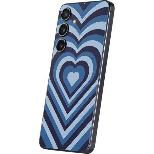 Blue Heart Pattern Galaxy S24 Plus Skin
