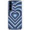 Blue Heart Pattern Galaxy S25 Clear Case