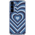 Blue Heart Pattern Galaxy S25 Clear Case