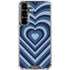Blue Heart Pattern Galaxy S26 Clear Case