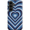 Blue Heart Pattern Galaxy S26 Plus Impact Case