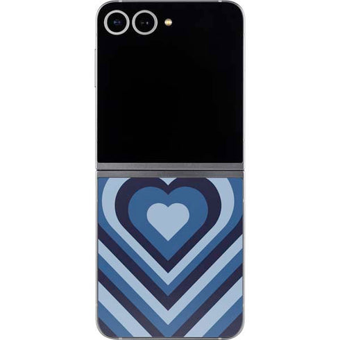 Blue Heart Pattern Galaxy Z Flip6 Skin