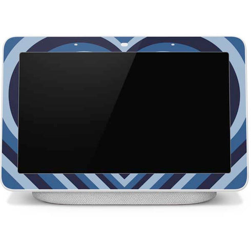 Blue Heart Pattern Google Home Hub Skin