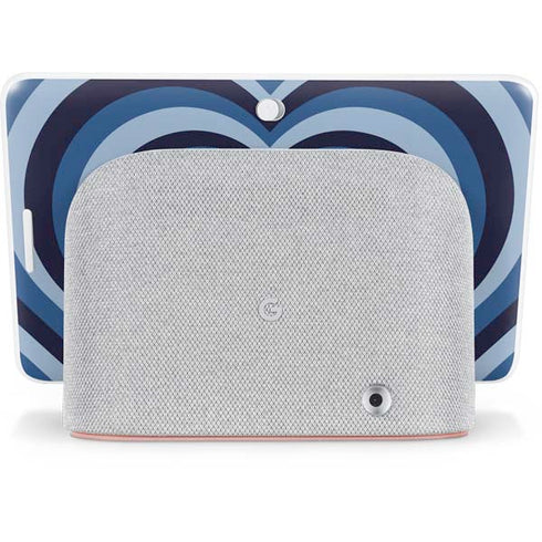 Blue Heart Pattern Google Home Hub Skin
