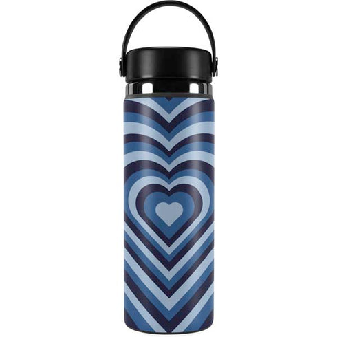 Blue Heart Pattern Hydro Flask 20oz Wide Mouth Skin