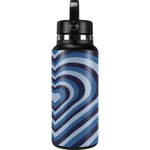 Blue Heart Pattern Hydro Flask 32oz Wide Mouth Skin