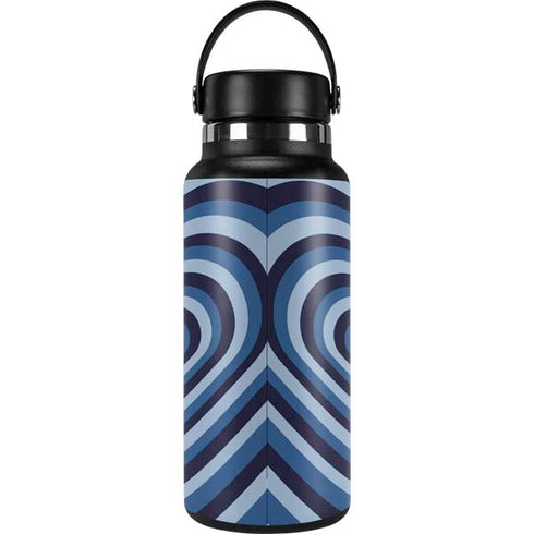 Blue Heart Pattern Hydro Flask 32oz Wide Mouth Skin