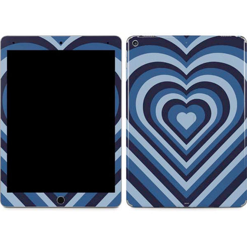 Blue Heart Pattern iPad Skins