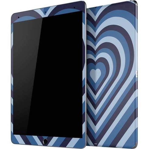 Blue Heart Pattern iPad Skins