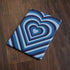 Blue Heart Pattern Apple iPad Skin