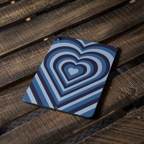 Blue Heart Pattern Apple iPad Pro Skin