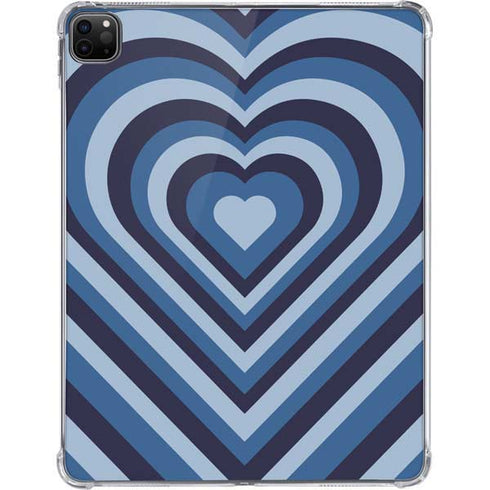 Blue Heart Pattern iPad Pro 11in (2024) Clear Case