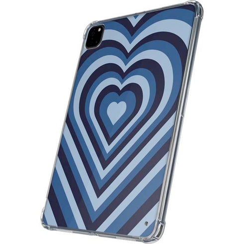 Blue Heart Pattern iPad Pro 11in (2024) Clear Case