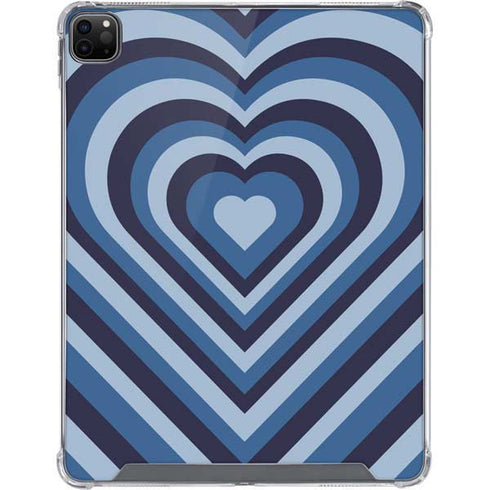 Blue Heart Pattern iPad Cases