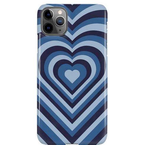Blue Heart Pattern iPhone Cases