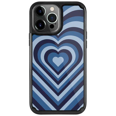 Blue Heart Pattern iPhone Cases