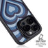 Blue Heart Pattern iPhone 14 Pro Max Kickstand Case