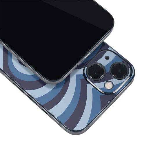 Blue Heart Pattern iPhone 15 Skin