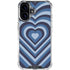 Blue Heart Pattern iPhone 16 Clear Case