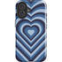 Blue Heart Pattern iPhone 16 Impact Case