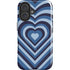 Blue Heart Pattern iPhone 16 Magsafe Impact Case