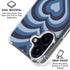 Blue Heart Pattern iPhone 16 Plus MagSafe Case