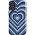 Blue Heart Pattern iPhone 16 Plus Magsafe Impact Case