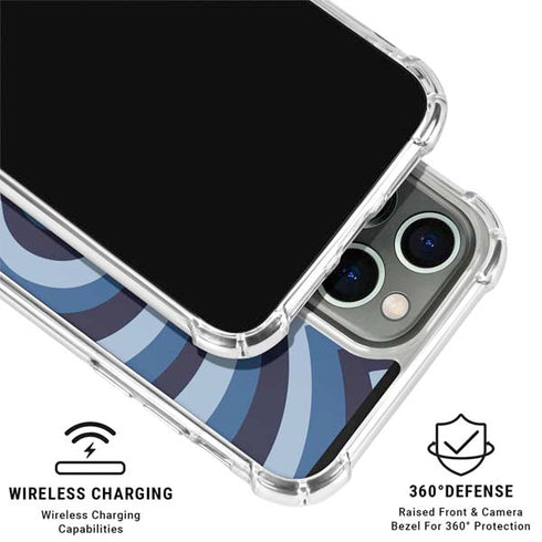Blue Heart Pattern iPhone 16 Pro Clear Case