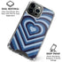 Blue Heart Pattern iPhone 16 Pro Clear Case