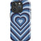 Blue Heart Pattern iPhone 16 Pro Impact Case