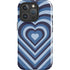 Blue Heart Pattern iPhone 16 Pro Impact Case
