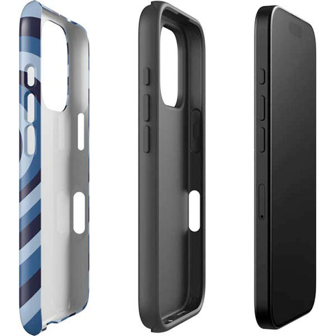 Blue Heart Pattern iPhone 16 Pro Impact Case