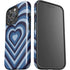 Blue Heart Pattern iPhone 16 Pro Impact Case