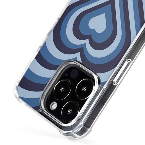 Blue Heart Pattern iPhone 16 Pro MagSafe Case