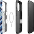Blue Heart Pattern iPhone 16 Pro Magsafe Impact Case