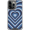 Blue Heart Pattern iPhone 16 Pro Max Clear Case