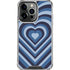 Blue Heart Pattern iPhone 16 Pro Max Clear Case
